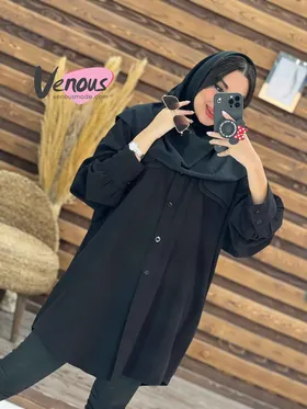 مانتو لینن راه راه سرجیب دوبل