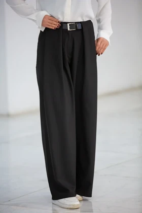 شلوار زنانه بزایاق جلو پیلی