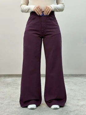 شلوار بگ جین بنفش 3838 آمسو