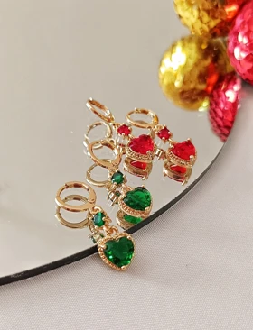 گوشواره نگین‌دار طرح طلا