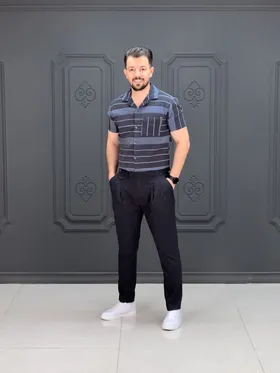 پیراهن 041307 PULL&BEAR ذغالی