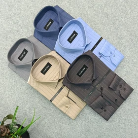 پیراهن راه راه استین بلند مردانه _ قواره کلاسیک _استایل رسمی