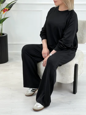 ست اسپرت زنانه مشکی مدل پریا