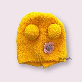 کلاه نوزادی دخترانه موهر گل