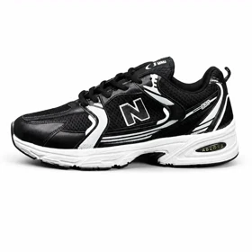 کتانی مردانه مدل نیوبالانس 530مشکی چاپ سفید New Balance
