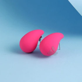 گوشواره اشکی زنانه Teardrop Earrings L (سرخابی)