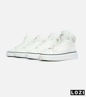 کفش کتانی ساق‌دار سفید PULL & BEAR