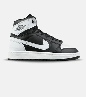 کفش کتانی ساق‌دار مردانه و زنانه مشکی سفید NIKE jordan 1 مدل 7684