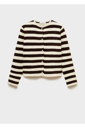 ژاکت کش باف پشمی زنانه اورجینال منگو mango