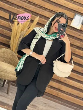 مانتو لینن آستین پاکتی دوجیب