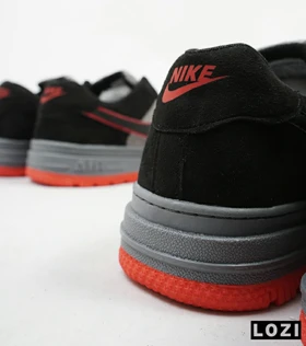 کفش کتانی بزرگ پا طوسی قرمز مشکی نایک NIKE AIR FORCE