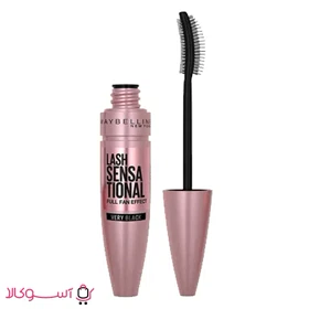 ریمل حجم دهنده و بلند کننده مژه میبلین مدل very black حجم 9.5 میل