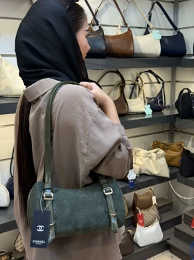 کیف جیر دوشی زنانه و دخترانه کتی (سبز)