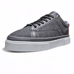 ونس مردانه زارا مشکی طوسی پارچه ای