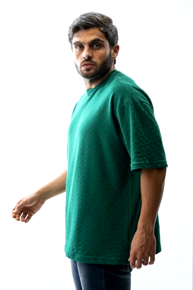 تیشرت باکسی ژاکارد مردانه