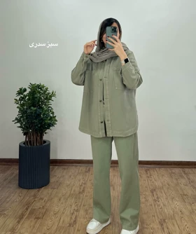 کت جین رنگی توسکا