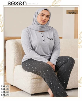 بلوز و شلوار بیگ سایز زنانه sexen کد 40952