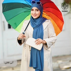 شال کویتی کشی سارمو (آبی نفتی)