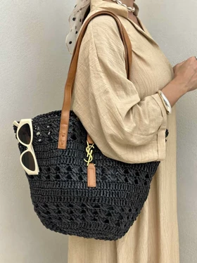 کیف حصیری YSL
