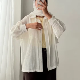شومیز سفید نانسی