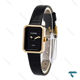 ساعت شنل Première Ribbon زنانه طلایی بند چرم مشکی Chanel-6497-L