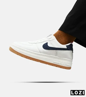 کفش کتانی بزرگ پا سفید سرمه ای نایک NIKE AIR FORCE مدل 5116