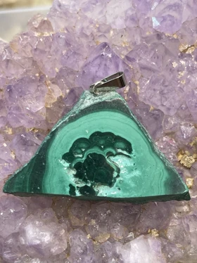 گردنبند سنگ راف مالاکیت کنگو