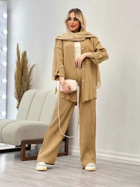 ست مانتو و شلوار تک جیب
