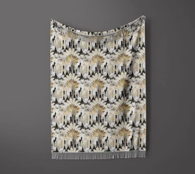 شال مبل ریش دار sofa shawl 159