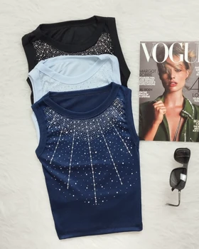 تاپ نگین‌دار زنانه کد 403017