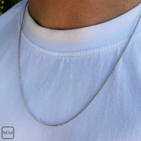 گردنبند نقره مردانه مینیمال کد 0251247