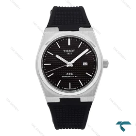 ساعت تیسوت PRX مردانه استیل بند رابر مشکی Tissot-6548-G