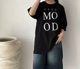 تیشرت لانگ فونتی مشکی هیمه استایلیش