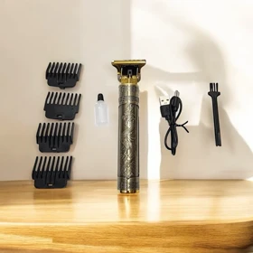 ریش تراش بدنه فلزی طلایی