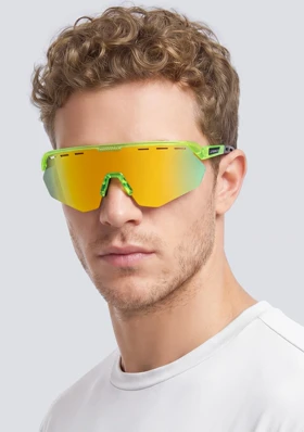 عینک آفتابی دی فرانکلین مدل D.franklin Thunder Fifty Neon Yellow / Gold Revo
