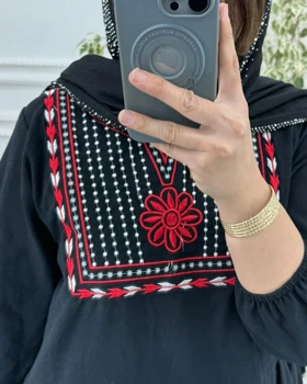 پیراهن لینن گلدوزی سنتی 6016