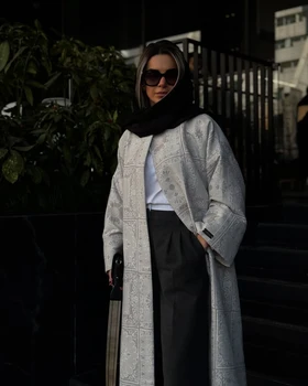 مانتو کلاسیک ژاکارد