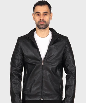 کت چرم مردانه ساده 8822