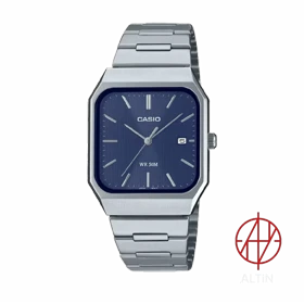 ساعت مچی مردانه کاسیو Casio مدل MTP-B185D-2A1 اورجینال با قاب هشت‌ضلعی و صفحه آبی