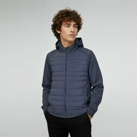 کاپشن ترکیبی کلاهدار (1006)