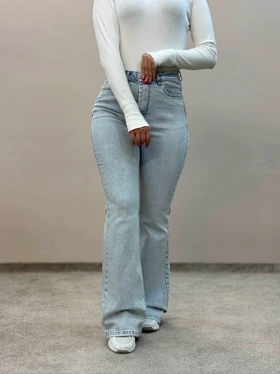 شلوار جین (بوتکات)دمپا یخی اسیدشور9484