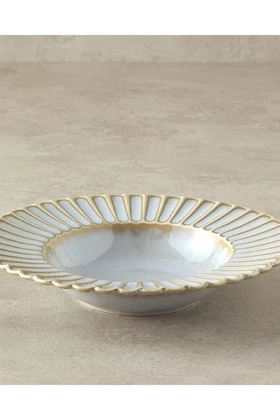 بشقاب گود English Home مدل Fiore New Bone China - طوسی