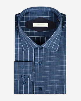 ام کی کالکشن پیراهن آستین بلند mk-22628-navy-blue