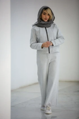 سویشرت زنانه کلاهدار استردار