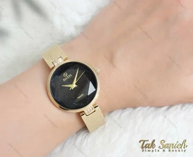 ساعت مچی داتیس زنانه طلایی صفحه اکلیلی Datis-3743-L