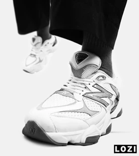 کفش کتانی مردانه و زنانه سفید طوسی NEW BALANCE 9060