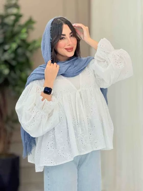 مانتو طرح گل چین‌دار 6749