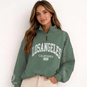 دورس نیم زیپ BASIC مدل LA (سبز)