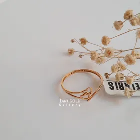 انگشتر مینیمال دو قلب-کد 169