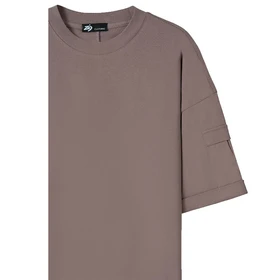 تیشرت نسکافه ای زیگ zig مدل Sleeve Pocket